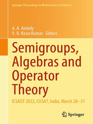 cover image of Semigroups, Algebras and Operator Theory